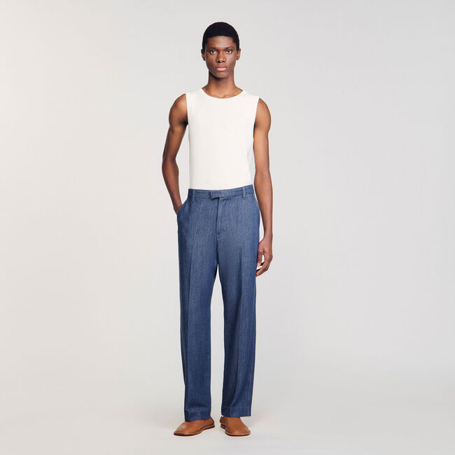 Pantalon chambray