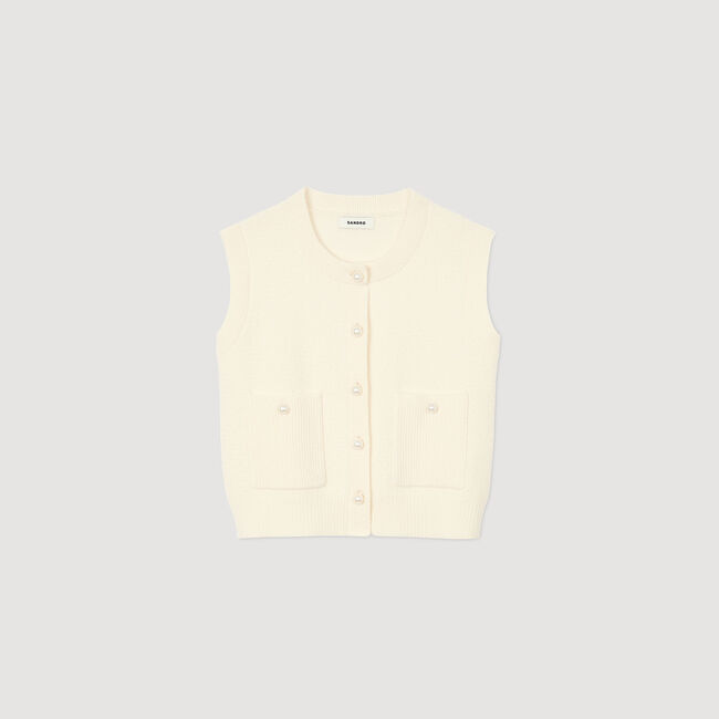 Gilet getextureerde tweed