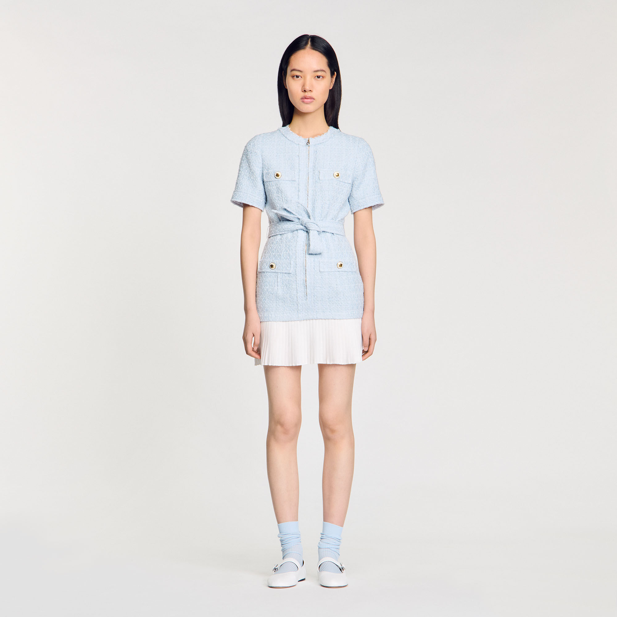 Korte tweed jurk