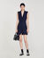 Korte jurk blazer stijl geplooid