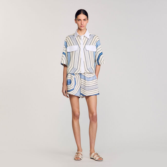 Overhemdblouse Spirales print