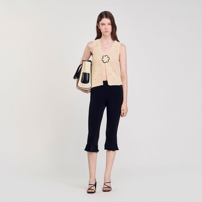 Capri broek met volants