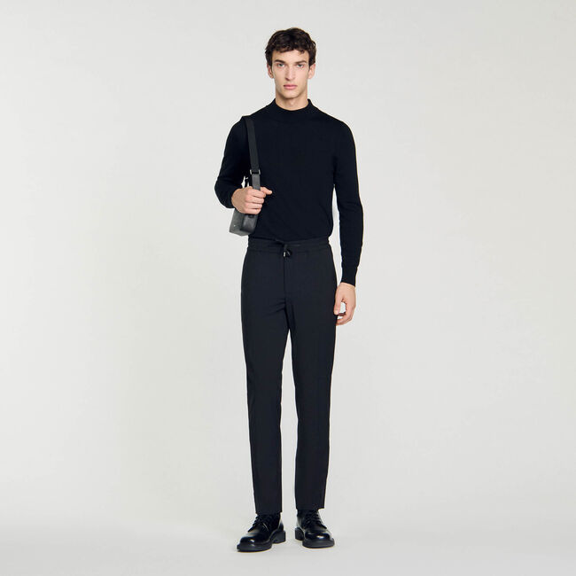Rechte pantalon met elastiek