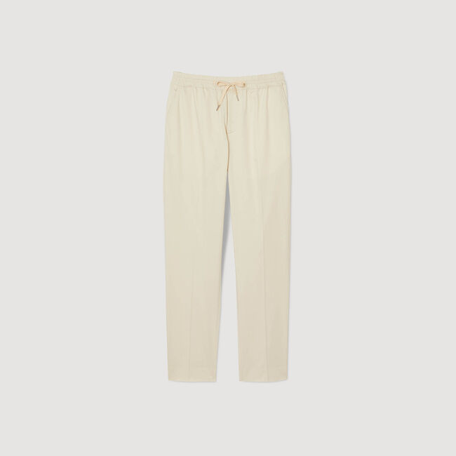 Rechte pantalon met elastiek