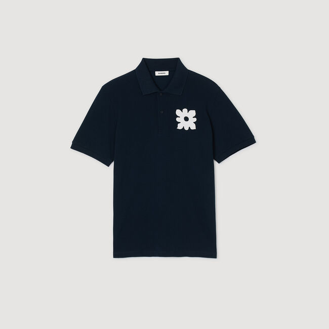 Poloshirt met bloemmotief