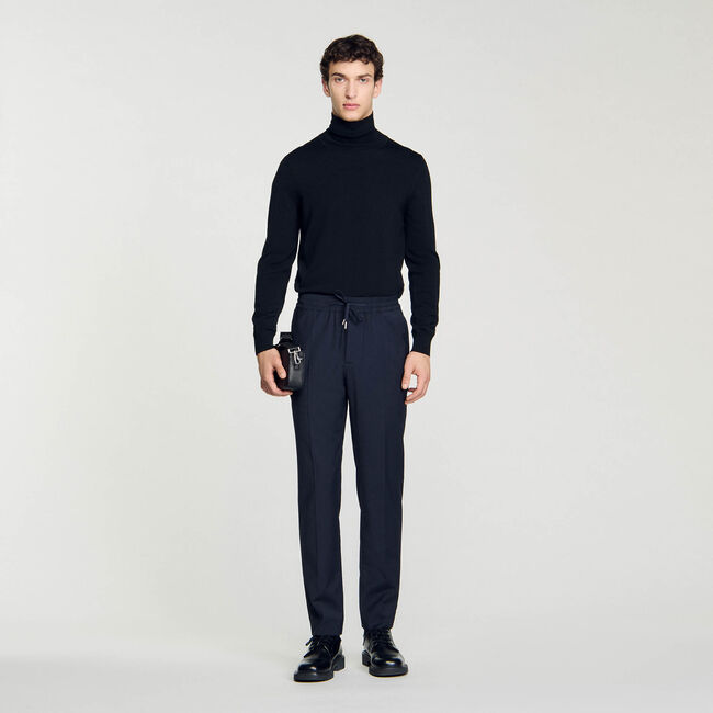 Rechte pantalon met elastiek