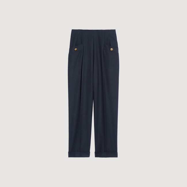 Pantalon met wijde pasvorm