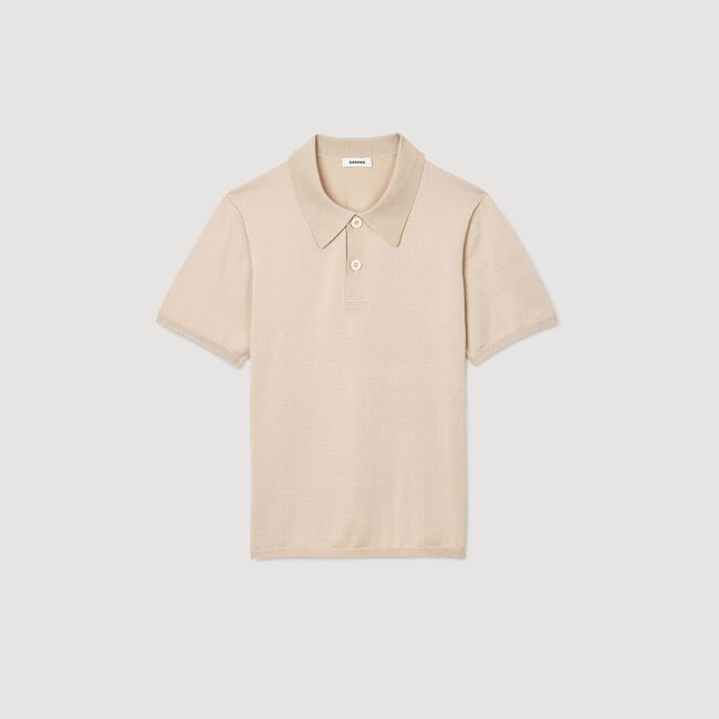 Tricot poloshirt met korte mouwen