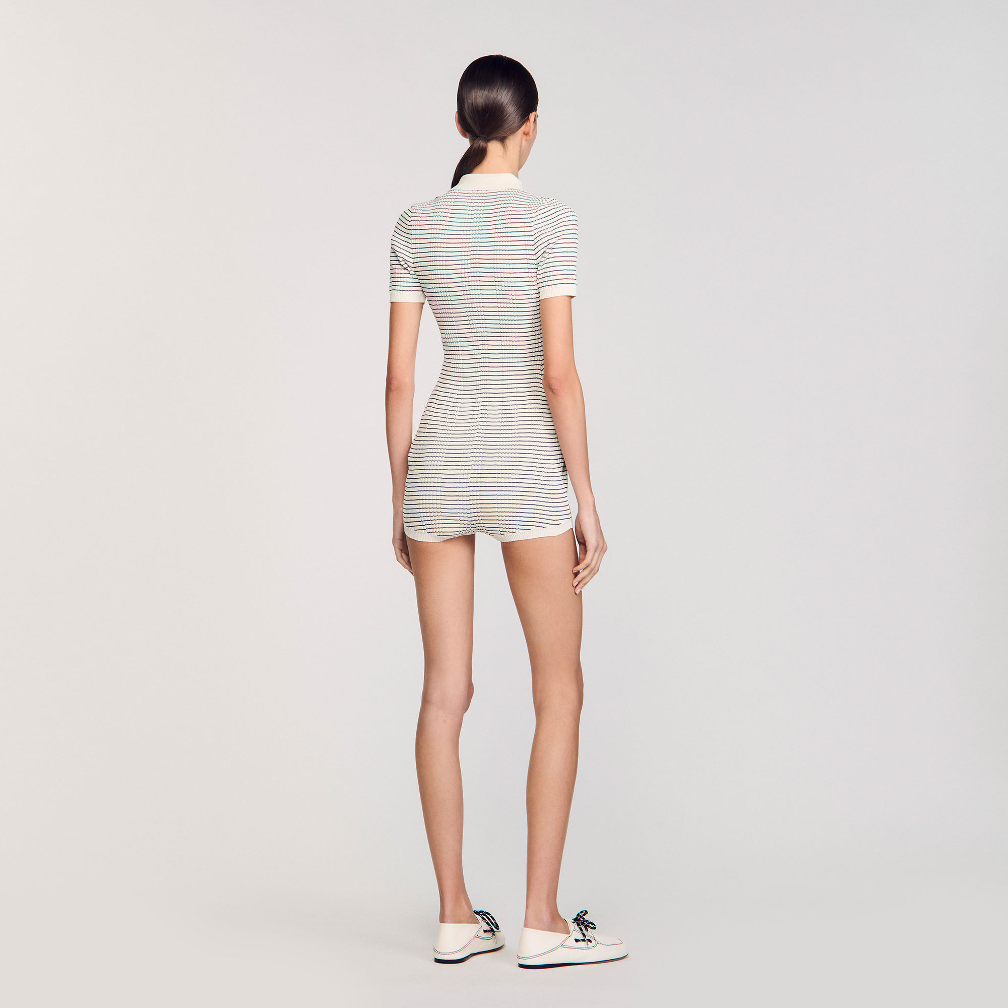 Playsuit gestreept tricot