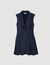 Korte jurk blazer stijl geplooid