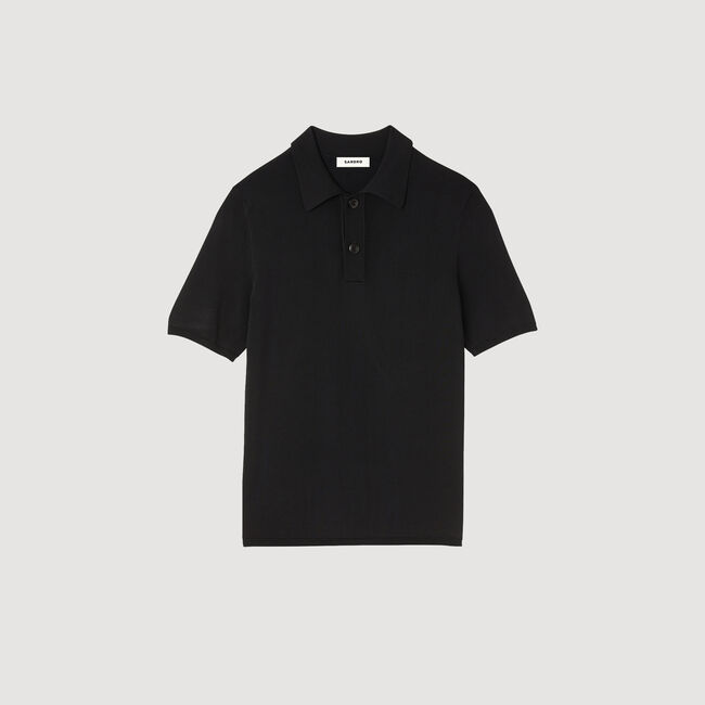 Tricot poloshirt met korte mouwen