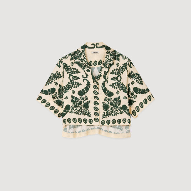 Overhemdblouse met bloemenprint