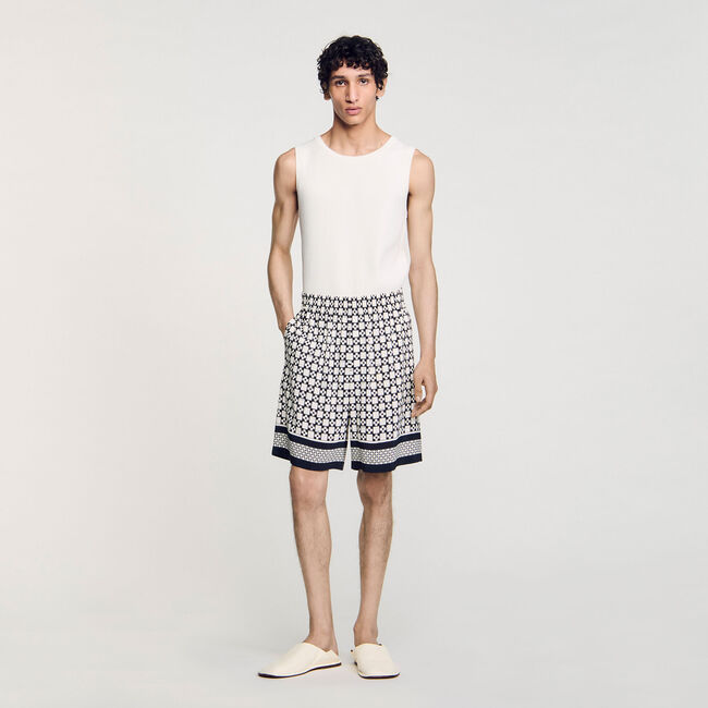 Bermuda short Square Cross print