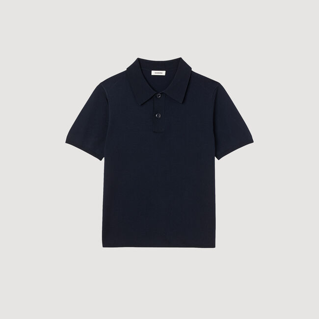 Tricot poloshirt met korte mouwen