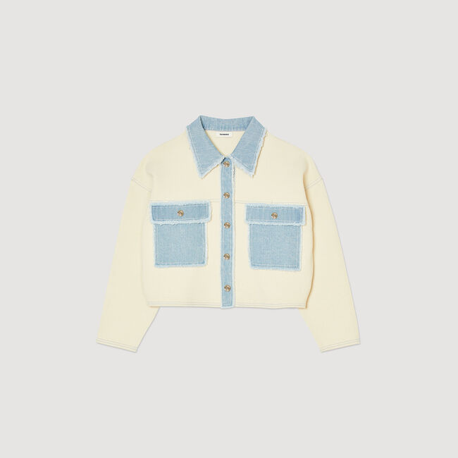 Cardicoat oversized van twee stoffen