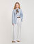 Overhemdblouse lang striksluiting op rug