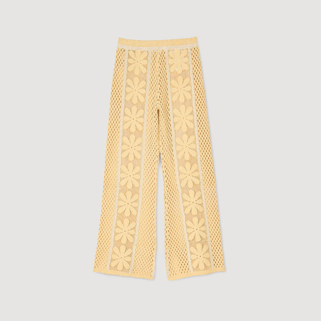 Pantalon straight fit gehaakt