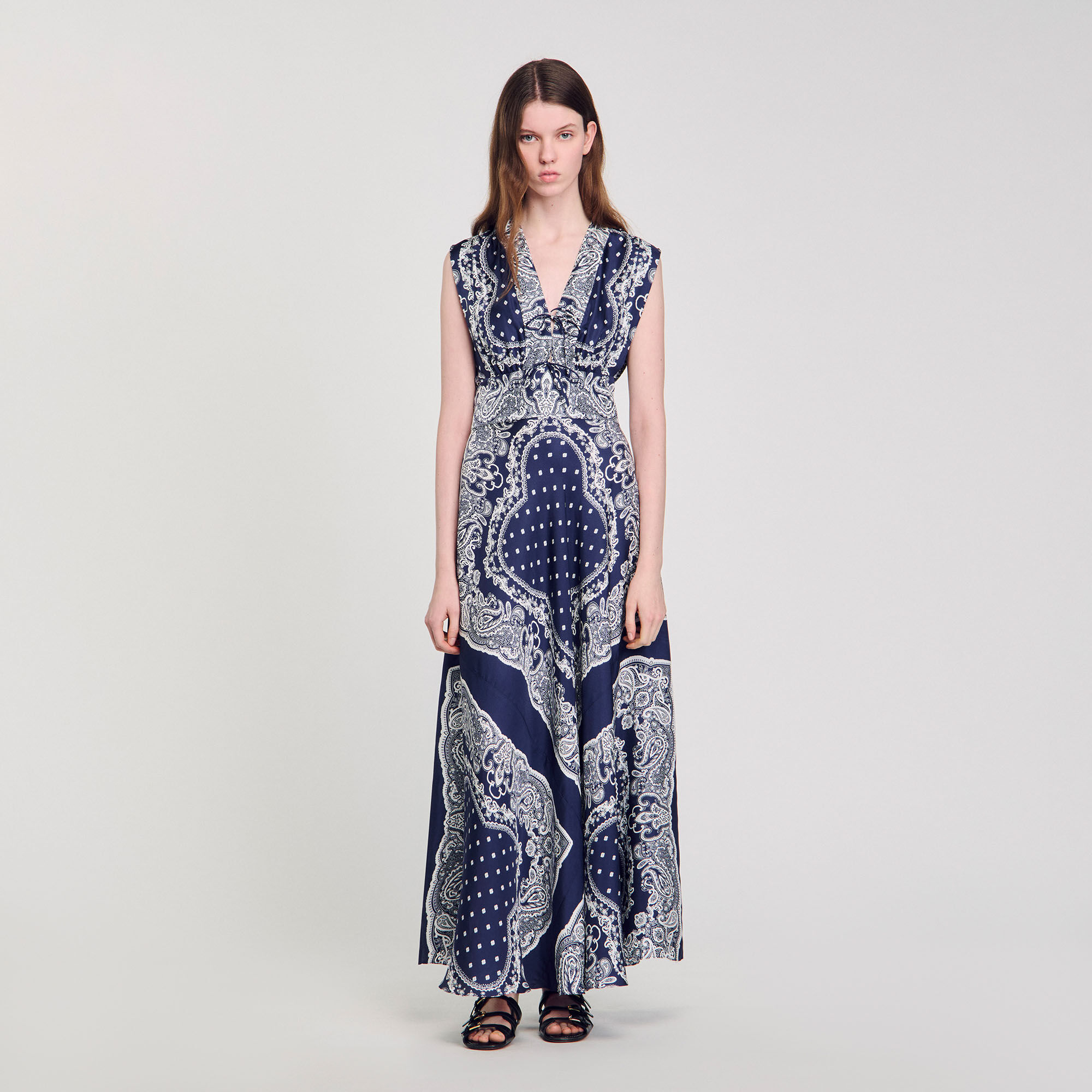 Lange jurk bandana print