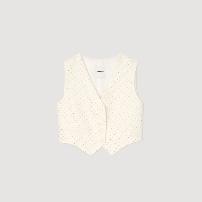 Tweed jasje met stras