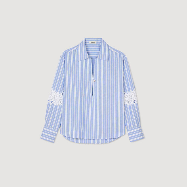 Overhemdblouse gestreept