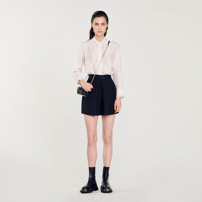 Short met hoge taille met knopen