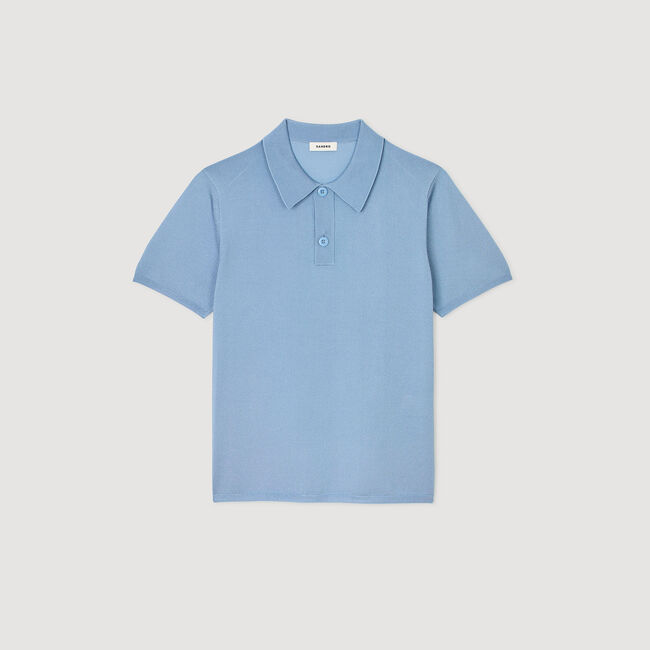 Tricot poloshirt met korte mouwen