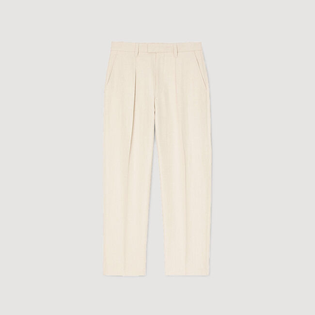 Pantalon wijdvallend met plooien