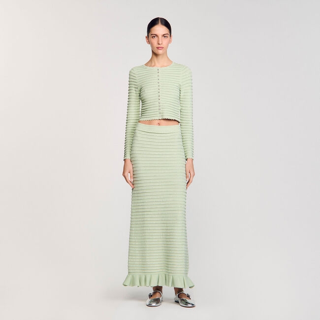 Lange rok tricot stras