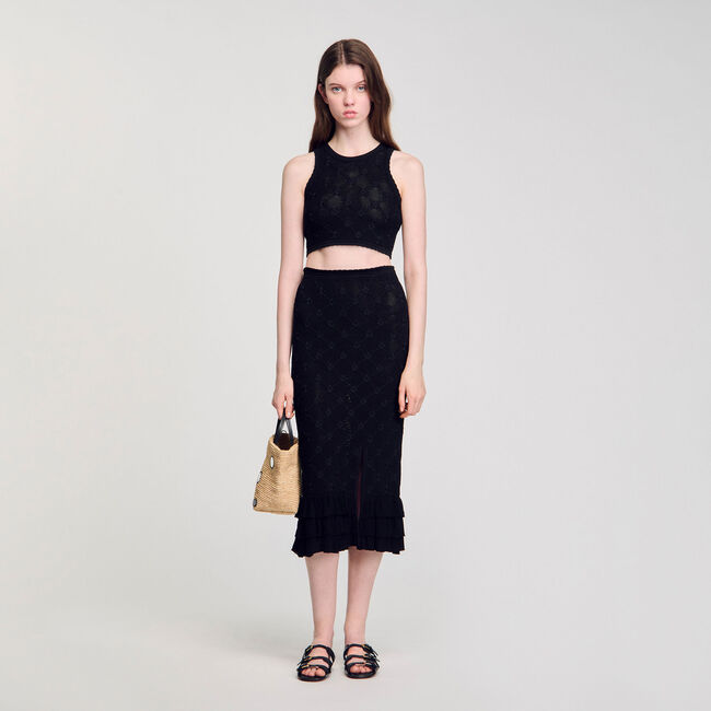 Midi rok tricot