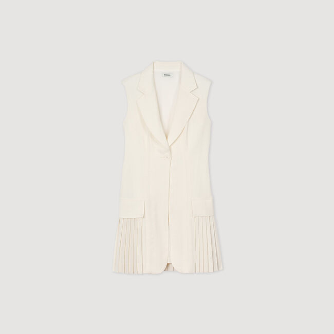 Korte jurk blazer stijl geplooid