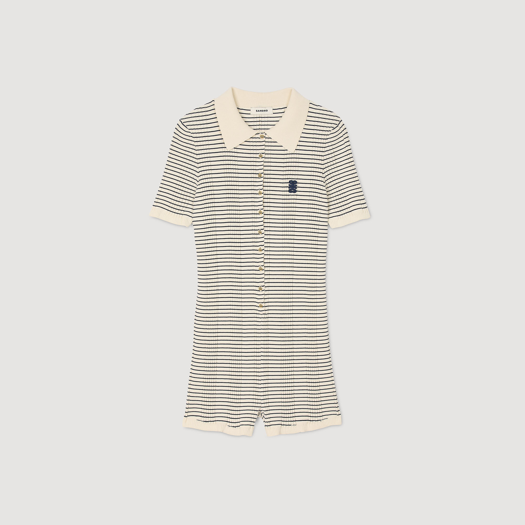 Playsuit gestreept tricot