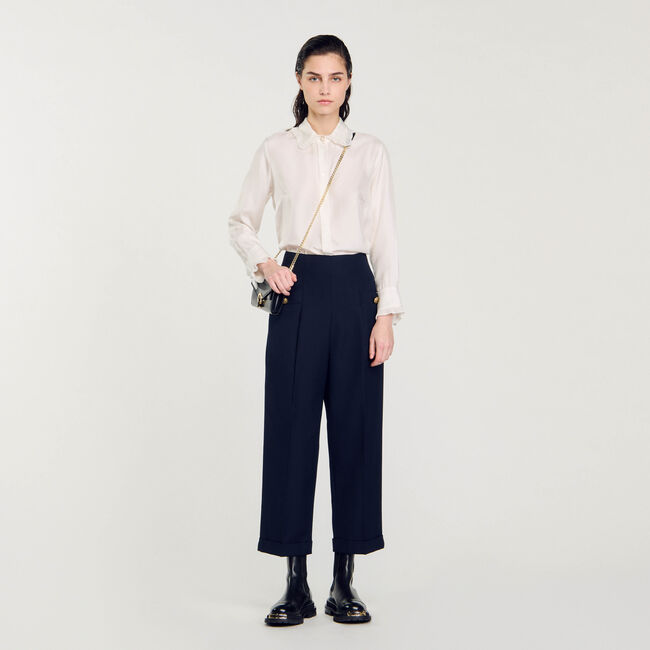 Pantalon met wijde pasvorm