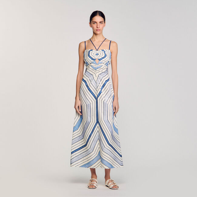 Lange jurk met Spirales-print