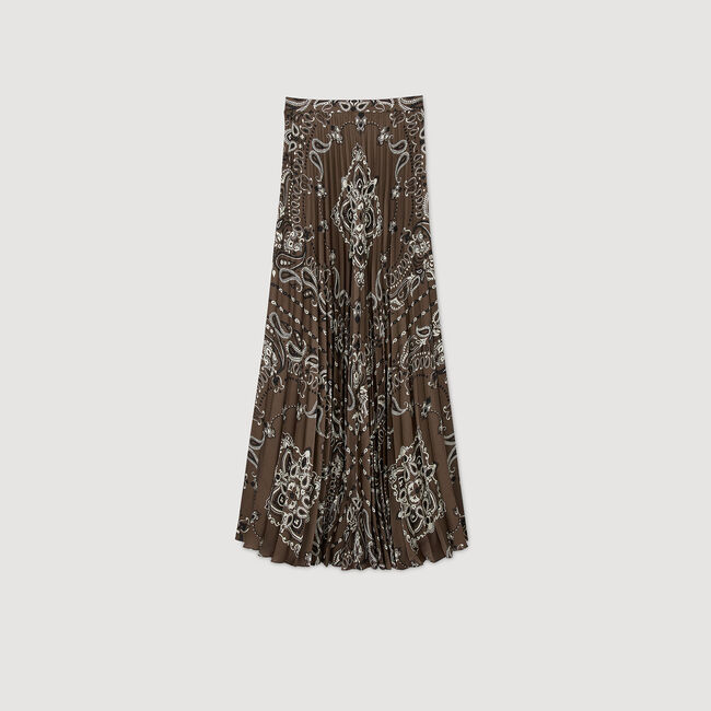 Lange plissé rok bandana print.