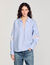 Overhemdblouse gestreept