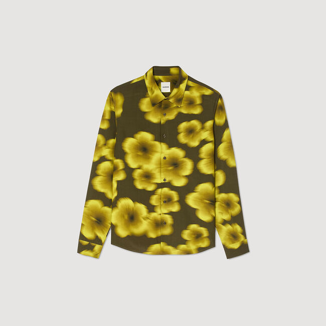 Overhemd soepelvallend met bloemenprint