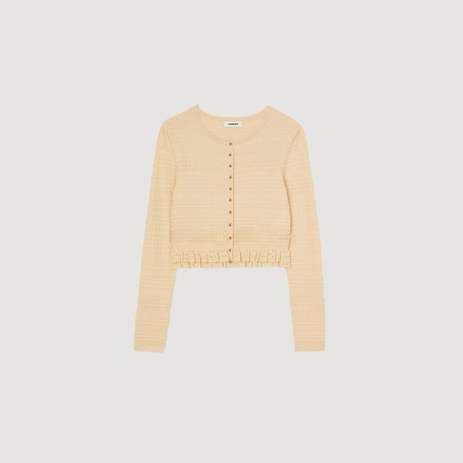 Cardigan vest met volants